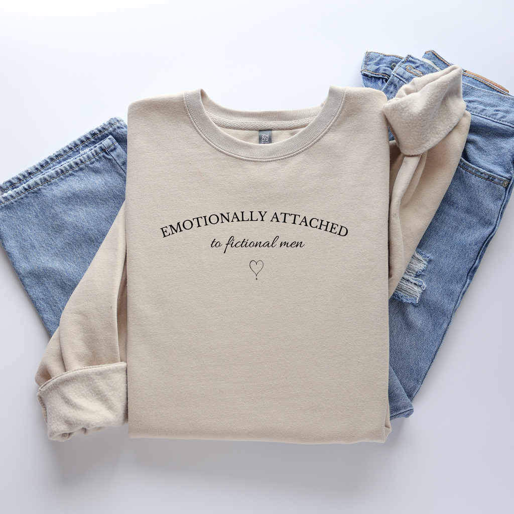Emotionally Attached to Fictional Men Crewneck